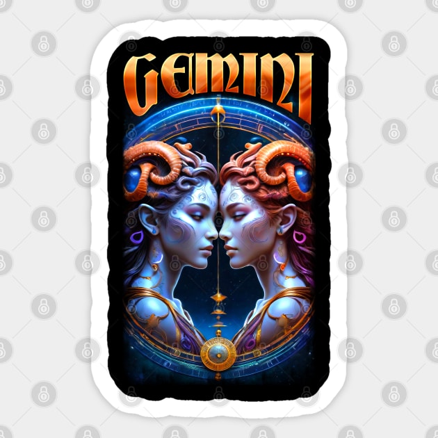 Gemini Zodiac Sticker by KawaiiDread